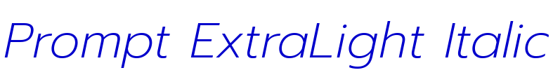 Prompt ExtraLight Italic шрифт